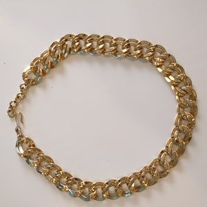 Monet chunky gold tone necklace